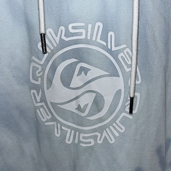 Quiksilver thick tie dye style surfer beach hooded hoodie sweatshirt XL slim - Picture 2 of 4
